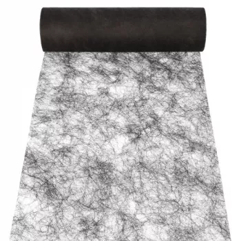 PAPSTAR dekorationstejp Sizoflor, 25 m x 30 cm, vattenfast, 75 % polyester / 25 % polyamid, svart (37060)
