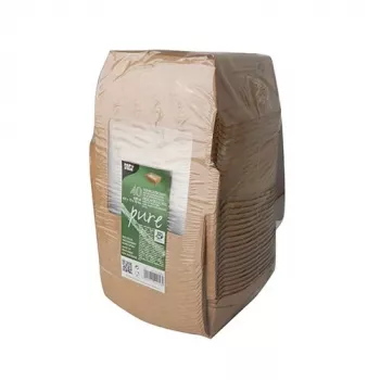 PAPSTAR 87251 engångsmatlåda av kartong - polymjölksyra (PLA) brun