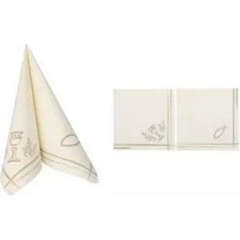 PAPSTAR servetter ROYAL Collection Communion / Confirmation, 40 x 40 cm, 1/4 vikning, 3-lagers, premium-tissue, vit, 50 st (37042)