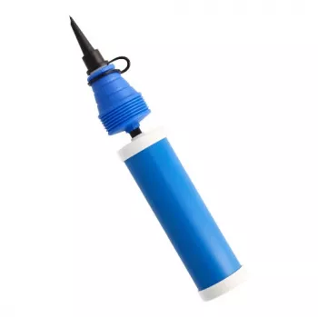 PAPSTAR dubbelverkande ballongpump, blå plast, 275 mm, 1 st (89199)
