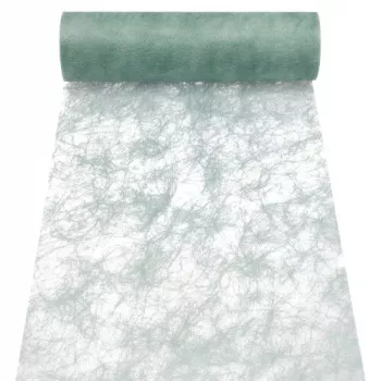 PAPSTAR Sizoflor bordslöpare/dekorationstejp, jadegrön, vattenbeständig, 75% polyester 25% polyamid 37061