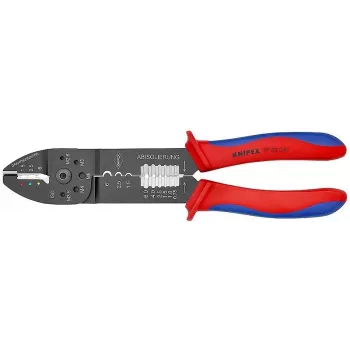 KNIPEX 97 49 25 crimptång för isolerade kabelskor och kontakter, trapetskrimpning, 0,5–6,0 mm² (20–10 AWG), svart med flerkomponenthandtag