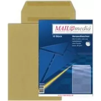MAILMEDIA Elepa C4 försändelsepåsar, självhäftande, 90 g/m², brun, 50 st 30002518