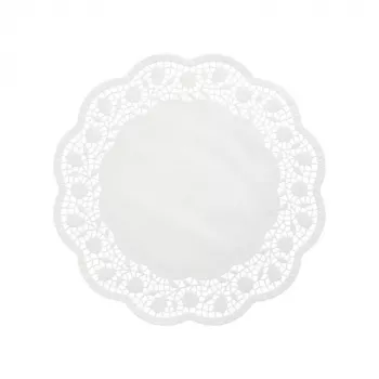 PAPSTAR rund tårtspets, 360 mm diameter, vitt präglat spetspapper, 40 g/m², 1 st (12265)