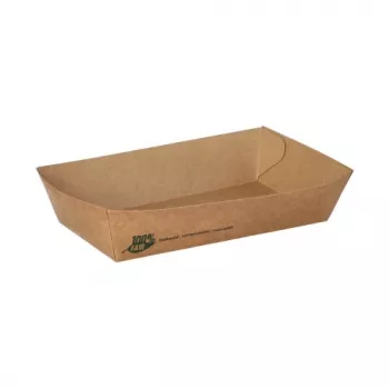 PAPSTAR pommes frites-brickor pure 100% Fair, stora, 10,5 x 17 cm, färskfiberkartong, brun, 80 st (87244)