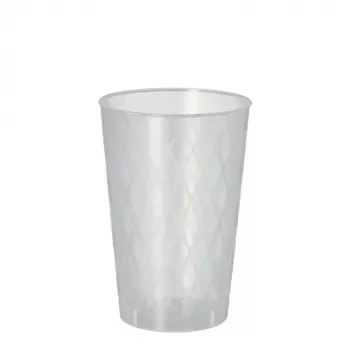 PAPSTAR flergångsmugg, 0,25 L, transparent, 40-pack, diameter 70 mm, höjd 105 mm, diskmaskinssäker (89820)