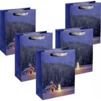 SIGEL GT115 julkapell stora presentpåsar, 26 x 33 cm, 5-pack