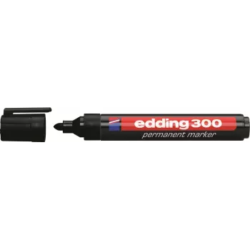 Edding 300-E4 markerset, 4 st, svart/blå/grön/röd 4-300-4