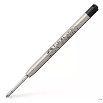 FABER-CASTELL kulspetspenna stor refill F, svart, stålspets, för genomslag – 1 st (148744)
