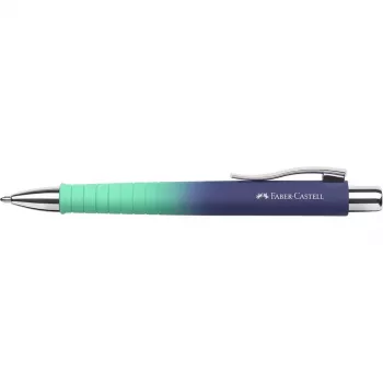 Faber-Castell Poly Ball Urban kulspetspenna med tryckmekanism, Buzzing Blue, blått bläck, 0,6 mm streckbredd (XB), 1 st 241132