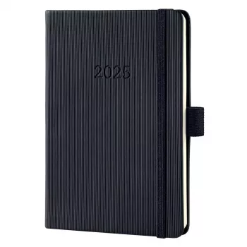 SIGEL Conceptum 2025 fickkalender A6 svart (C2513)