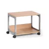 DURABLE SYSTEM 48 multifunktionell serveringsvagn, 3 hyllor, ljusgrå, 600 x 480 x 900 mm, 120 kg total last 3710124