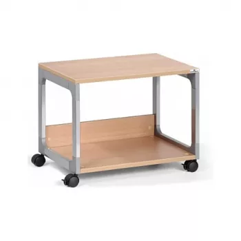 DURABLE SYSTEM 48 multifunktionell serveringsvagn, 3 hyllor, ljusgrå, 600 x 480 x 900 mm, 120 kg total last 3710124