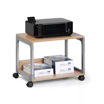 DURABLE SYSTEM 48 multifunktionell serveringsvagn, 3 hyllor, ljusgrå, 600 x 480 x 900 mm, 120 kg total last 3710124
