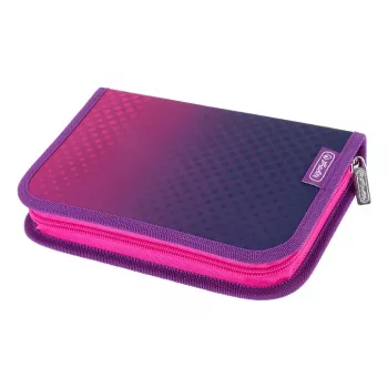 HERLITZ slarvfodral Dip Dye rosa/lila, 31 delar, polyester, 205 x 140 x 38 mm, 2 lock, dragkedja 400205910