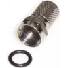 e+p F 100 F-kontakt, hane, skruvkontakt, koaxialkontakt, 2-pack, 75 ohm, förnicklad mässing