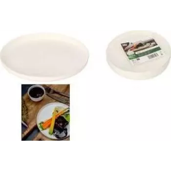 PAPSTAR sockerrörstallrik pure Ano, rund, Ø 16 cm, vit, 6 st (89995)