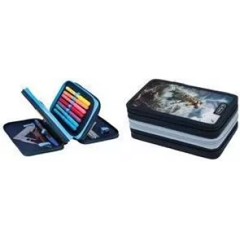 Herlitz TriCase Thunder Rex pennfodral, 31 delar, polyester, 3 fack, 3 dragkedjor 400205916