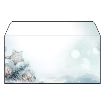 SIGEL Snow Star DL designpapper 110 x 220 mm 80 g/m² blå/vit DU312