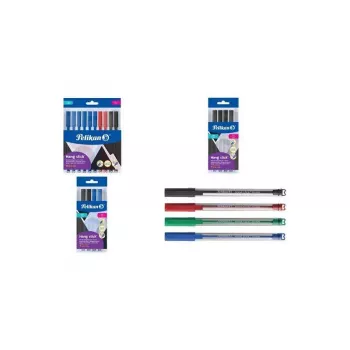 Pelikan Hang Stick kulspetspenna 0,7 mm blå transparent (10-pack polybag) 400207122