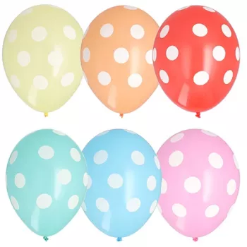 PAPSTAR Dots färgglada latexballonger, 29 cm, 100 st 84525