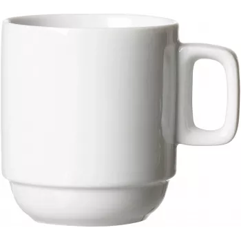Ritzenhoff & Breker BIANCO vita porslinskaffekoppar, 245 ml, 6-set, stapelbara, diskmaskins- och mikrovågssäkra 429848