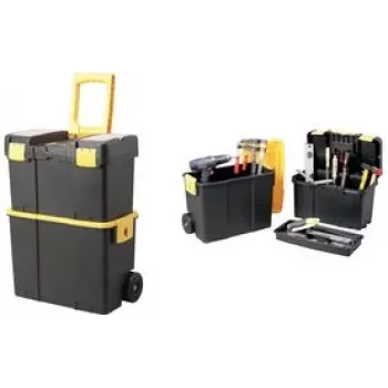 allit McPlus mobilt verktygsväska-set 24 inch svart/gul 2-delat med hjul och teleskophandtag 476138