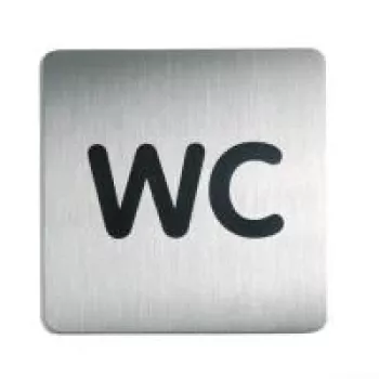 DURABLE PICTO WC piktogramskylt 150x150 mm självhäftande akryl 495723