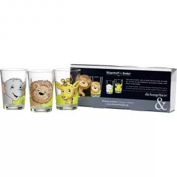 RITZENHOFF & BREKER Flirt djungeldjur koniskt dricksglas, 205 ml, dekorerat 674187