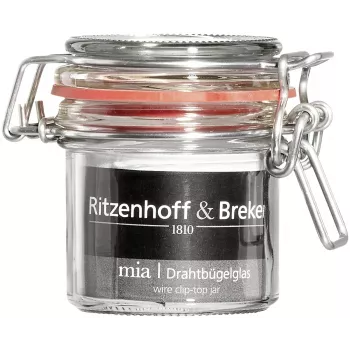 Ritzenhoff & Breker MIA syltburk / förvaringsburk, 125 ml, glas med metallbygel och gummipackning, 6-set (813135)
