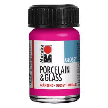 Marabu porslins- & glasfärg, glänsande, hallon, 15 ml 11150039131