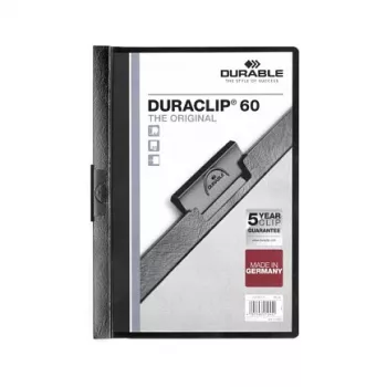 DURABLE DURACLIP 60 A4 klämhäftare svart (25-pack) 220901
