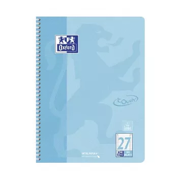 OXFORD kollegieblock TOUCH rutat med marginal A4, 80 blad, 90 g/m², olika färger 400196079