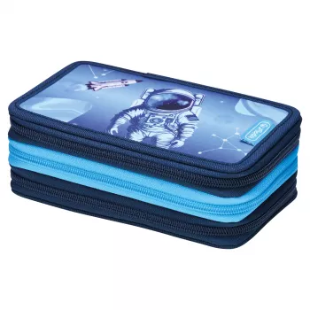 Herlitz TriCase Cosmic Explorer 31-delat pennfodral, polyester, 3 fack, 3 blixtlås 400197093