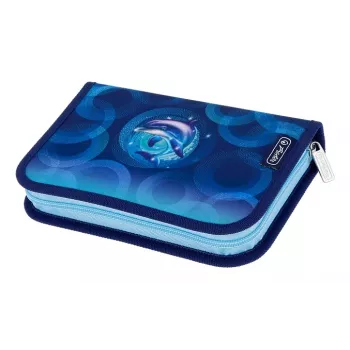 Herlitz Dolphin Ride skolpennfodral, 31 delar, polyester, 205 x 140 x 38 mm 400205913