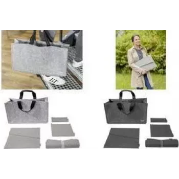SIGEL BAB02 Desk Sharing Bag Basic L, mörkgrå, 5-delars set