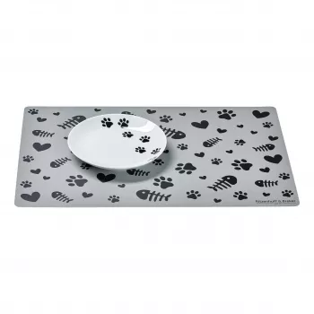Ritzenhoff & Breker MIKA PAW kattskålsset, 2-delat, porslin, flat, hjärtmotiv, vit 322606