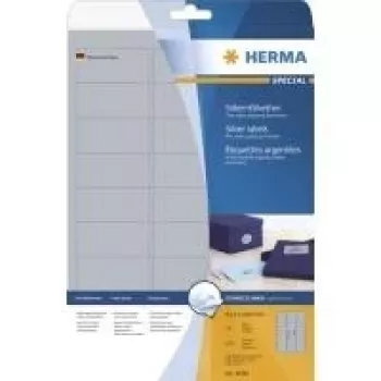 HERMA SuperPrint LaserCopy silverfolieetiketter 29,6 x 63,5 mm 675 etiketter 4098