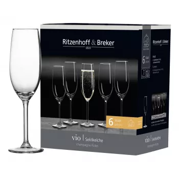 Ritzenhoff & Breker VIO Skumglas 0,21 L, bukig form, diskmaskinssäker, höjd 220 mm (812152)