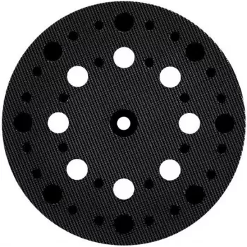 Metabo 630261000 stödtallrik 125 mm diameter, medelhård, M8-gänga, kardborre, 8 dammutsugshål