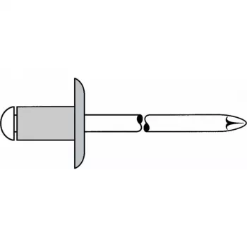 Gesipa blindnit Al/stål 5x25 mm stort huvud K14 klämmområde 15,0-20,0 mm (250-pack) 1454126