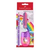 Faber-Castell Unicorn Jumbo Writing Set, Violet, 3 Pieces, 3 mm Lead, Ergonomic Triangular Grip 111528