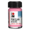 Marabu porslins- & glasmålarfärg, glänsande rosa, 15 ml, utan inbränning 11150039133