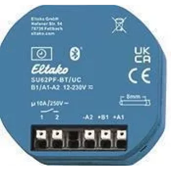 Eltako 1-kanalig timer med potentialfri kontakt SU62PF-BT/UC, Bluetooth, 16A 30062006