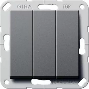 GIRA 283228 System 55 vippströmbrytare 2-polig 10AX 250V antracit