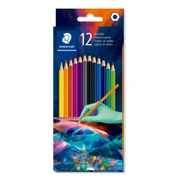 STAEDTLER hexagonal färgpennor Edition 1, 12-delad kartong, mörka toner, 3,0 mm stift 175C12E2-1