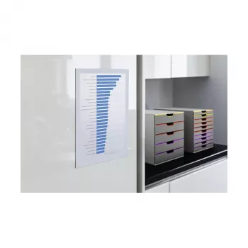 DURABLE DURAFRAME A4 självhäftande informationsram, silver, 2-pack 487202