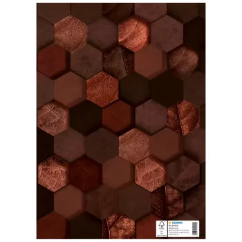 HERMA häftesskydd X, kartong, DIN A4, brun, med märkfält, 10 st (20092)
