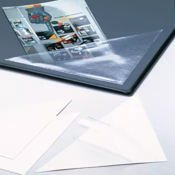 DURABLE CORNERFIX® självhäftande triangelformade fickor 75x75 mm, transparent, 100 st 828119