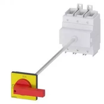 Siemens 3LD2418-0TK13 3-polig huvud- och nödstoppsbrytare, 250 A, röd/gul